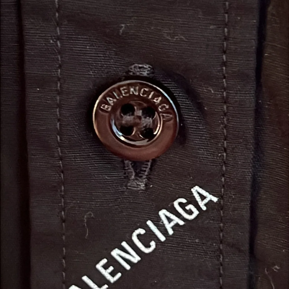 Balenciaga Logo Button Down Shirt - Picture 4 of 9
